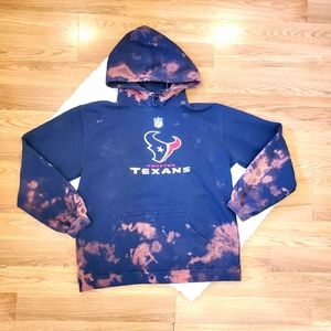Custom Men's Houston Texans Reverse Tie Dye